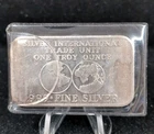 1 Troy Ounce .999 Fine Silver Bar Silver International Trade Unit  Globe 6957