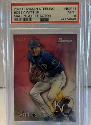 2021 Bowman Sterling - Prospects Bobby Witt Jr. #BSP-31 Magenta Refractor /75 