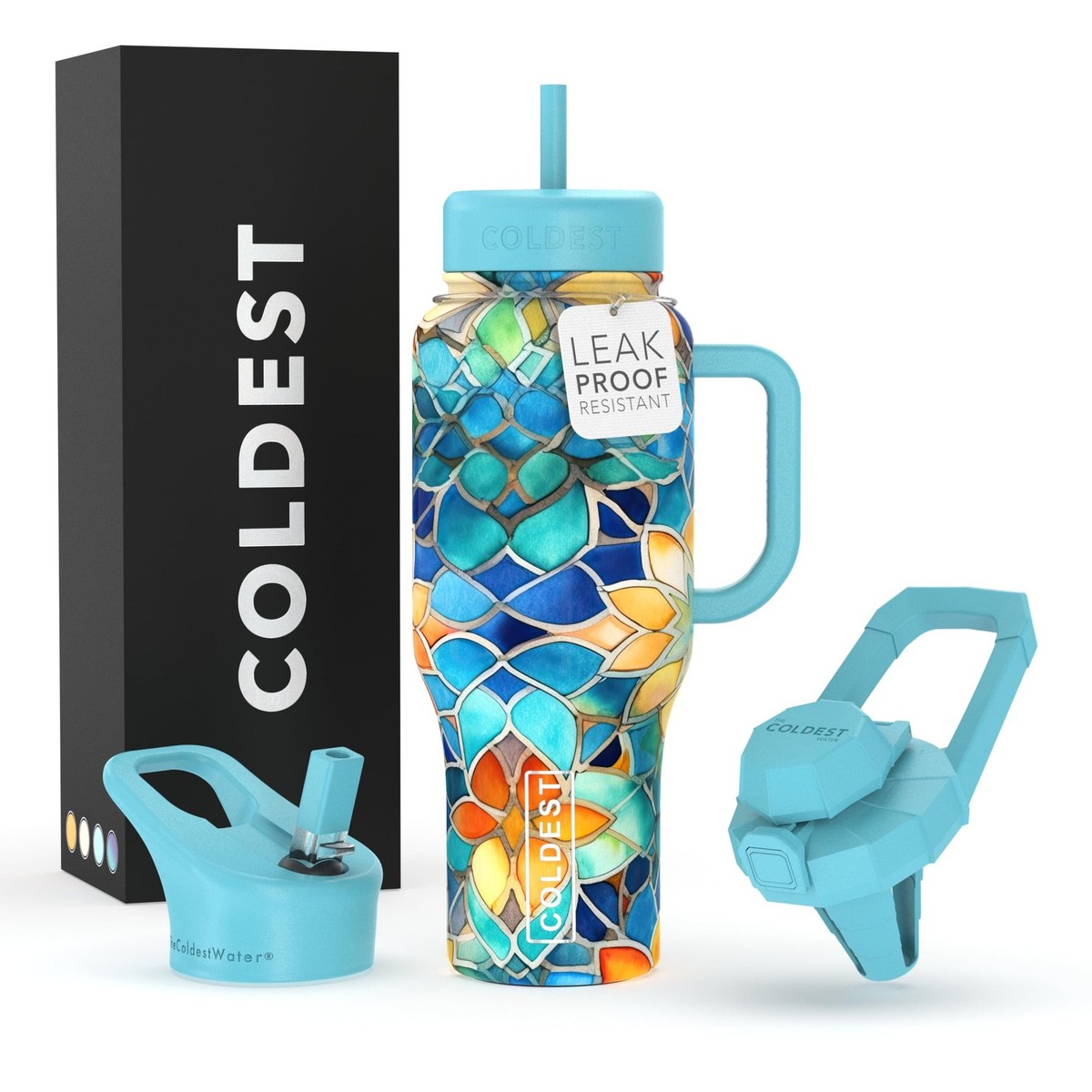 Coldest Tumbler with Handle and Straw, 100% Leak Proof Insulated