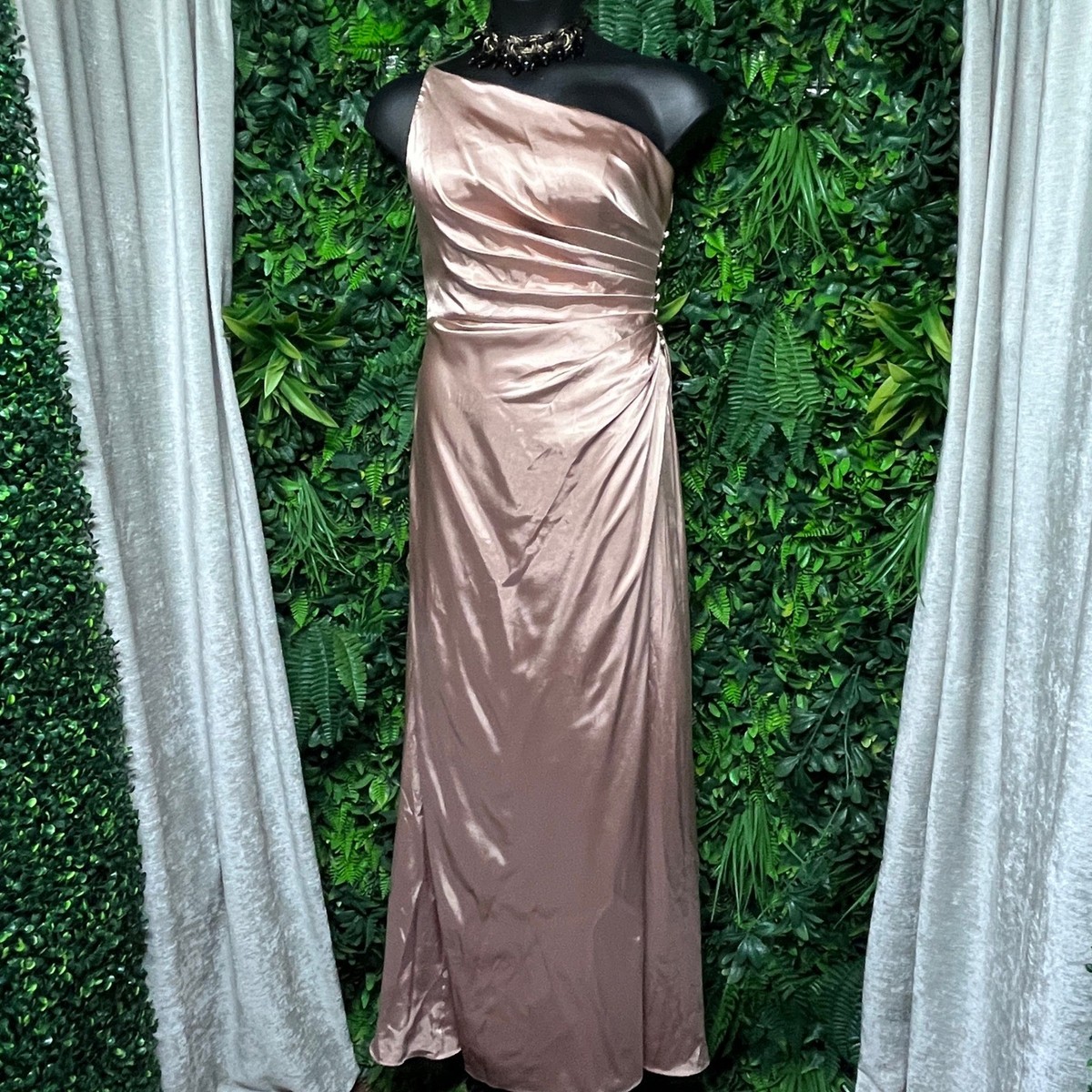 gold evening dress size 12 Zapakasa Women Sparkly Gold Metallic Long Formal Dress with Slit Ruched  Deep V-Neck A-Line Gala Dress