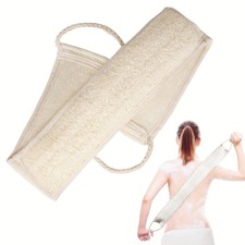 Natural Loofah Sponge Back Scrubber for Bath Shower, Exfoliating 30 In, Beige