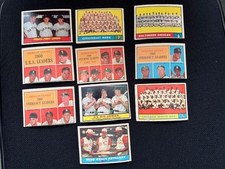 Topps 1961 Baseball lot of 10 including Cards7, 25, 46, 48, 49, 50, 159, 119,249