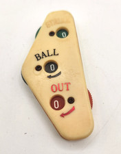 1950's Baseball Umpire Game Pocket Hand Held Score Keeper Celluloid