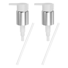 2Pcs Soap Dispenser Pump Heads for Standard 24/410 Neck Size Silver White