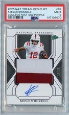 2025 National Treasures Keelon Russell PURPLE TRUE RPA RC Auto #'D 13/25 PSA 9