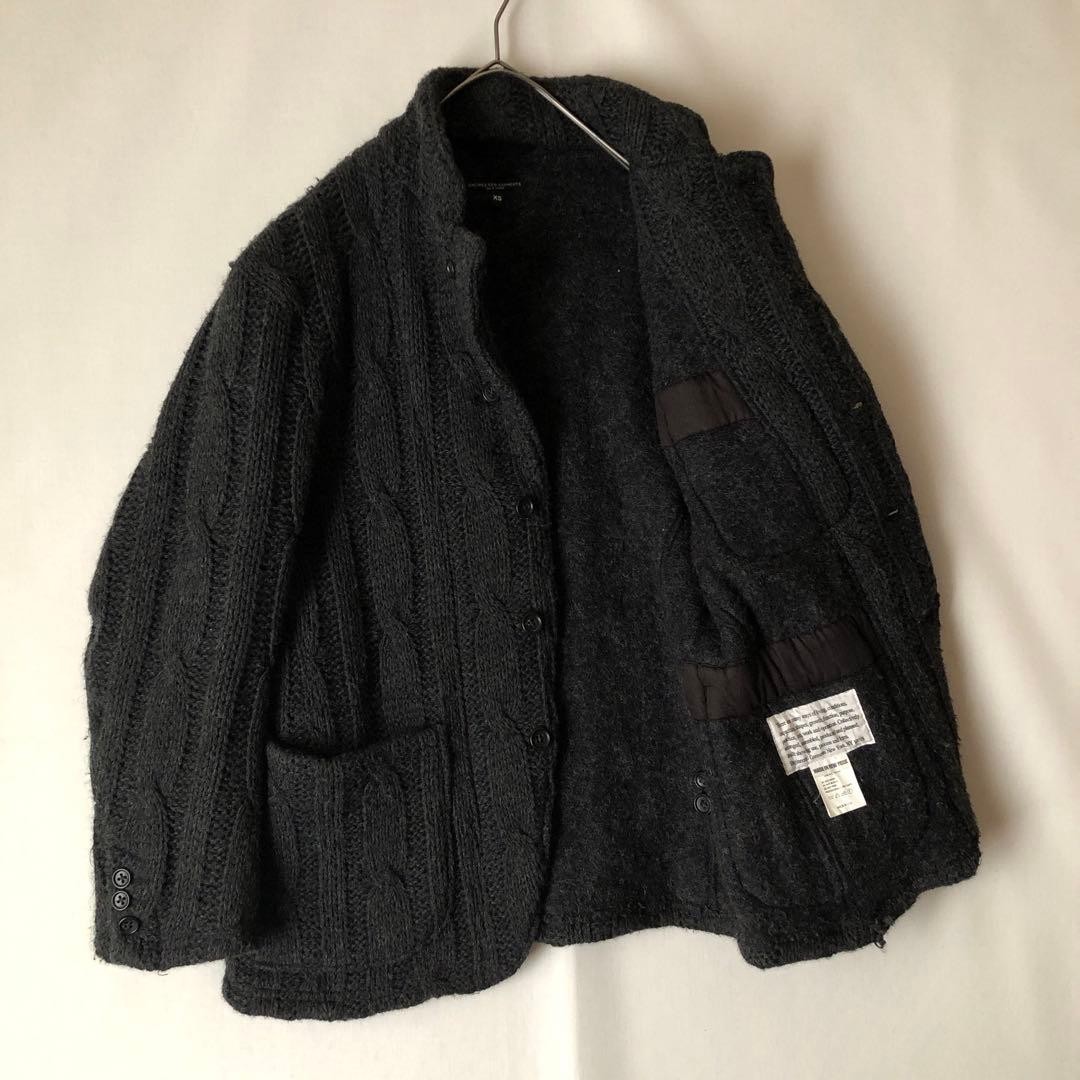 Engineered Garments Cable Knit Jacket Gray XS - image 9