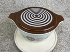 Vintage Pyrex Cosmopolitan Promotional Casserole Concentric Circle Pattern Dish