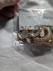 NWT Fashion Jewelry Set Of 5 Pairs Of Various Styles Gold Tone Hoop Earrings. — photo 2