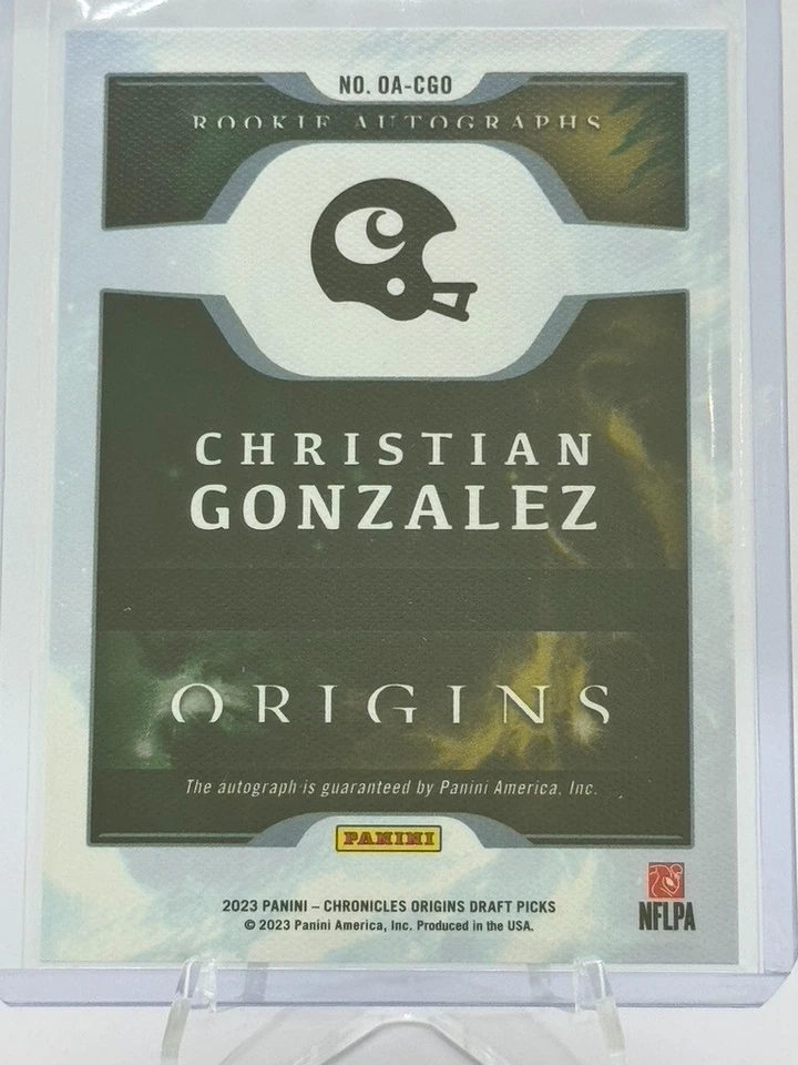 2023 Chronicles Origins DP Christian Gonzalez Blue RC  Auto110/125 #DA-CGO - Image 2 of 2