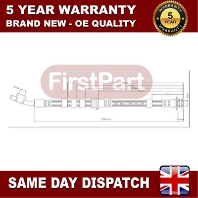 Fits Nissan Primera 1996-2002 1.6 1.8 2.0 TD Firstpart Front Brake Hose