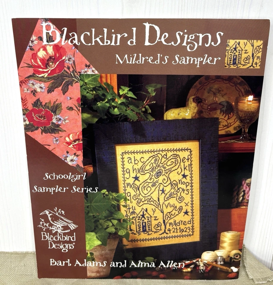 Blackbird Designs Mildred's Sampler Cross Stitch SchoolGirl Series Completed VTG - Image 4 of 4