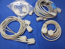 Lot of 7 DB9 DB 9 9-Pin RS-232 Male to Female M/F Serial Extension Cable