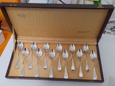 Set 12 Cucchiaini caffè  the in argento 800  stile inglese nuovi gr 220