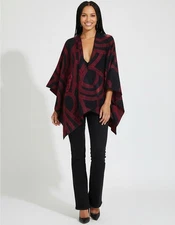 Riah Fashion Women's Shawl Soft Open Front Floral Poncho Cape Wrap