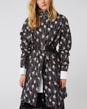 Dorothee Schumacher Black Rock Star Guitar Water Repellant Raincoat Nwt 2 Small