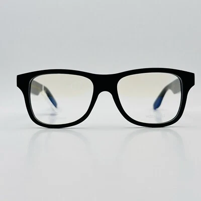 Woodfellas Brille Damen Herren eckig schwarz Büffelhorn Horn Echthorn 51/17