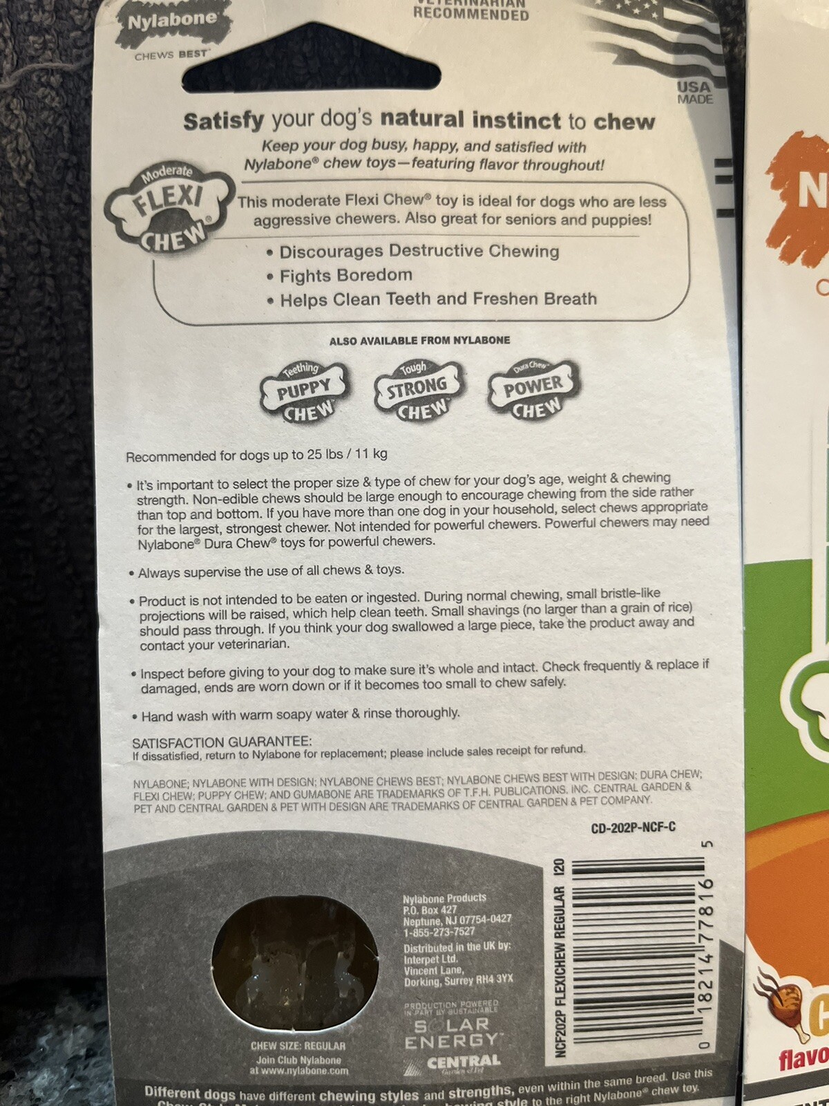Nylabone Flexi Chew Dog Chew Toy Chicken 4.25" x 1.5" x 1"  - 2 pack