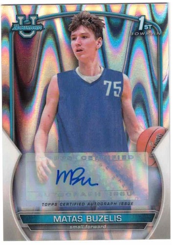 MATAS BUZELIS 22/23 Bowman Chrome U University LAVA Refractor RC Auto /199 BULLS - 第 1/2 張圖片