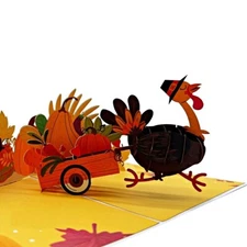 Pop Up Thanksgiving Card Turkey Pop Up Card 3D Pop Up Greeting Cards for Than...