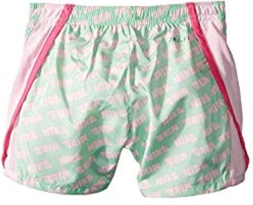 Nike Kids Girl's Dry Shorts 10K2 Run All Over Print (Little Kids) Aphid Green 6 - Picture 2 of 2