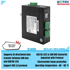UOTEK USB RS-232 to CAN BUS Converter with Protocol Canbus to USB RS232 Adapter