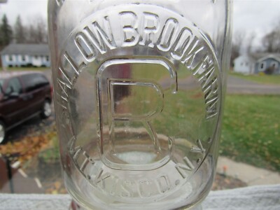 TREQ Milk Bottle Shallow Brook Farm Dairy Mt Kisco NY WESTCHESTER COUNTY 1932
