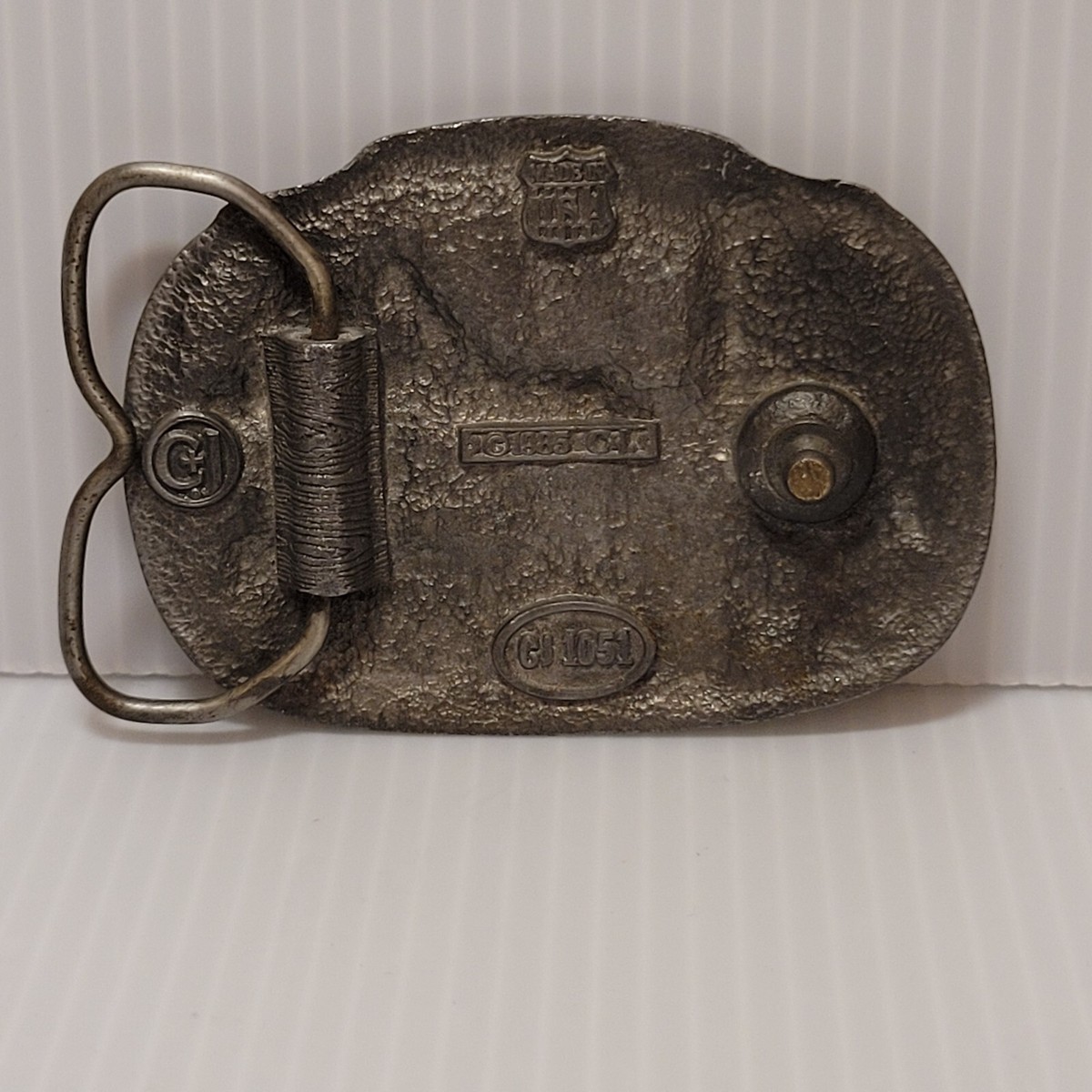 Vintage 1985 ~Life saver! EMT Enameled Brass Belt Buckle 