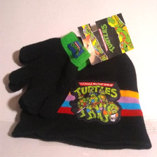 NEW Nickelodeon Teenage Mutant Ninja Turtles Unisex Beanie Cap  Glove Set Kid's