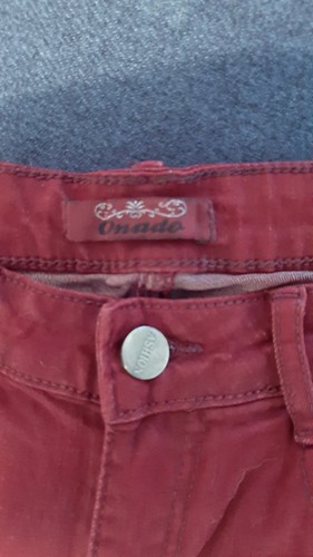 Straight Leg Skinny Fit Jeans Maroon Size S 8 "NEW with Tags" - Picture 4 of 5