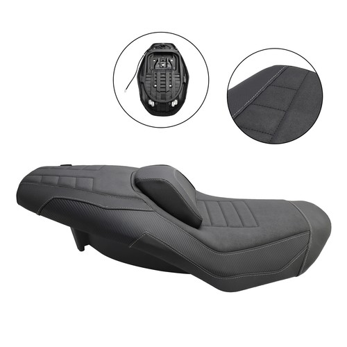 Heating Front Rear Driver Passenger Seat Blackb For Yamaha T-Max 2022-2024 T3 - Picture 5 of 12