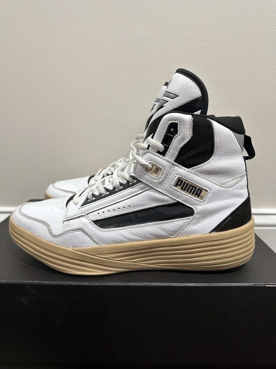 Puma x Rhude x Kuzma Mid White/Black Clyde all-Pro Sneaker  display picture 3