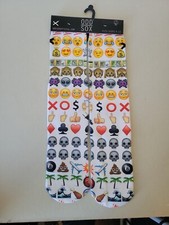 Odd Sox Emoji Socks White with colorful emojis size 6-13 NWT