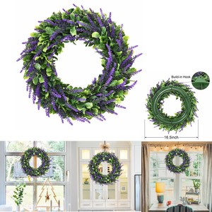 16 Artificial Lavender Flower Wreaths Purple Front Door Wall Home