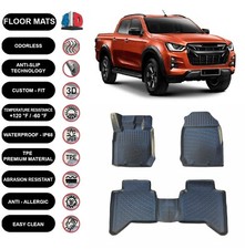 Floor Mats Liner Fits Isuzu D-max 2019-2024 Waterproof 4d Molded Black 4pcs Floor Mats Liner Fits Isuzu D-max 2019-2024 Waterproof 4d Molded Black 4pcs