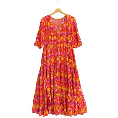 anthropologie empire waist dress Anthropologie Sundays Alessia Empire Waist Long Sleeve High/Low Hem Dress Size L