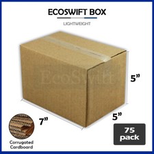 75 7x5x5 EcoSwift Cardboard Packing Moving Shipping Boxes Corrugated Box Cartons