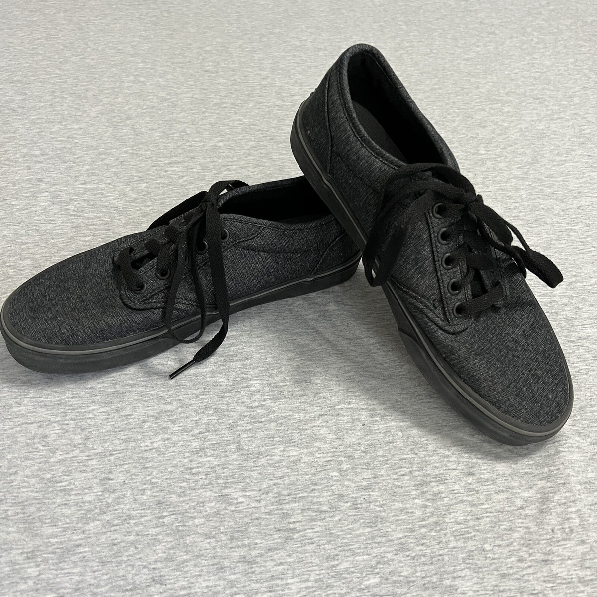 VANS Atwood Varsity Textile Black Grey Low Canvas Shoes Men Sneakers