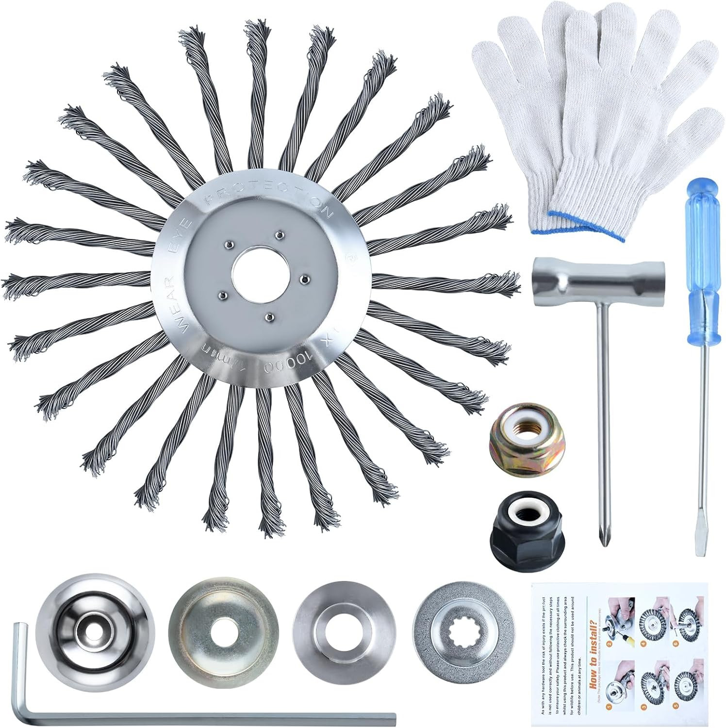 10 Inch Unbreakable Wired Trimmer Blade Steel Wire Cutter Trimmer Head