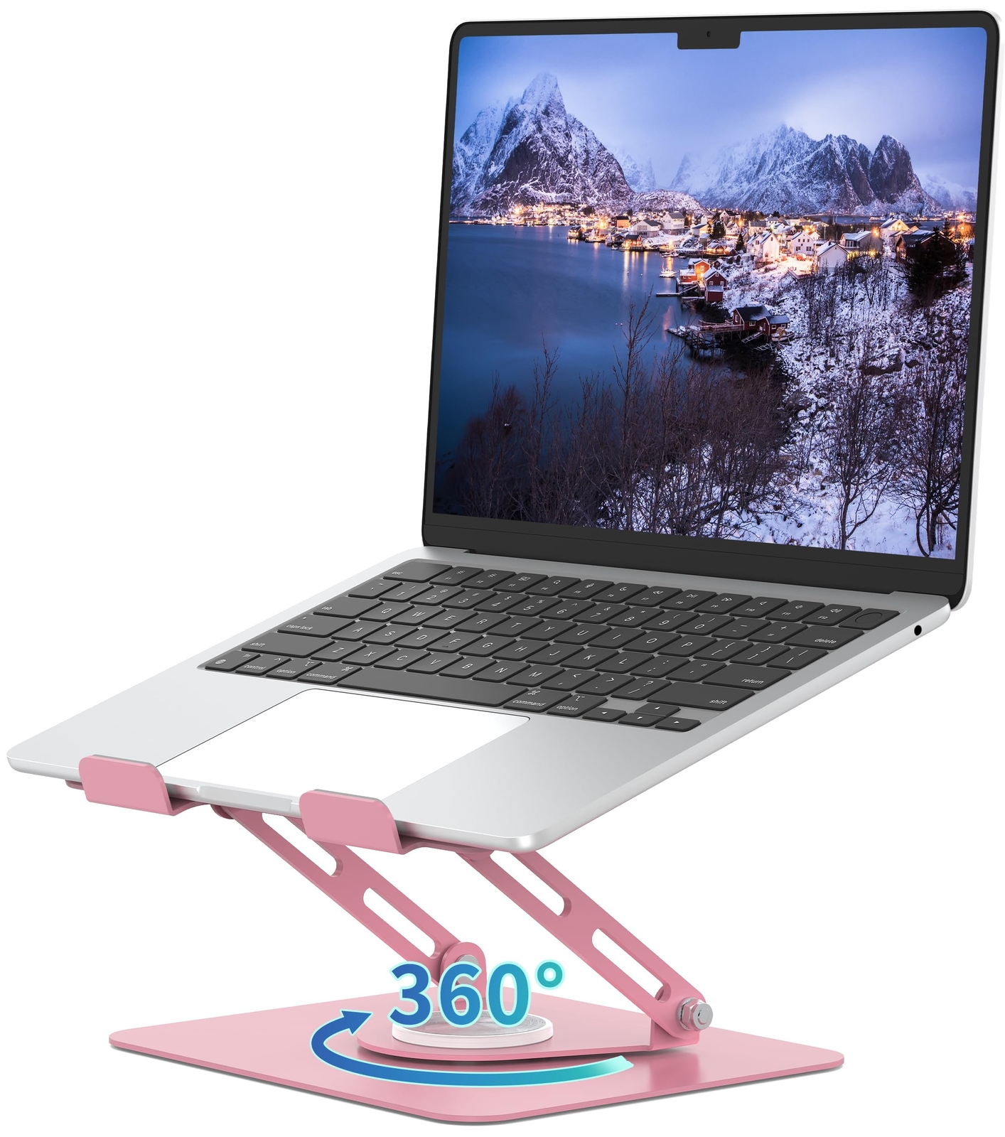 Adjustable 360° Rotating Laptop Stand for Desk with Multi-Angle Support-image