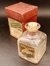 FIELD'S INK & GUM BOTTLE Boxed Arthur Anderson York Court Stationer Colour Label