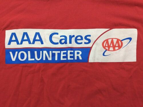 AAA Versicherung T-Shirt Erwachsene XL Cares Volunteer rot kurzarm doppelseitig - Bild 2 von 9