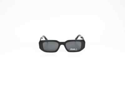 Prada model SPR17W 1AB-5S0 Sunglasses Unisex Black Geometric Gray