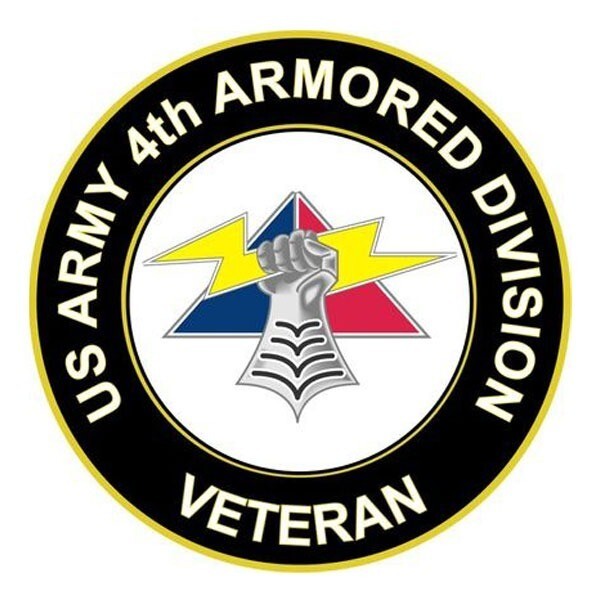  US Army 4th Armored Division Veteran Bumper Sticker Military Vinyl Decal 5"