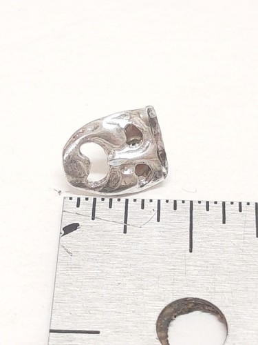 925 Sterling Silver Sad / Happy Face Mask Pierced Earrings 3/8" Tall - Picture 5 of 5
