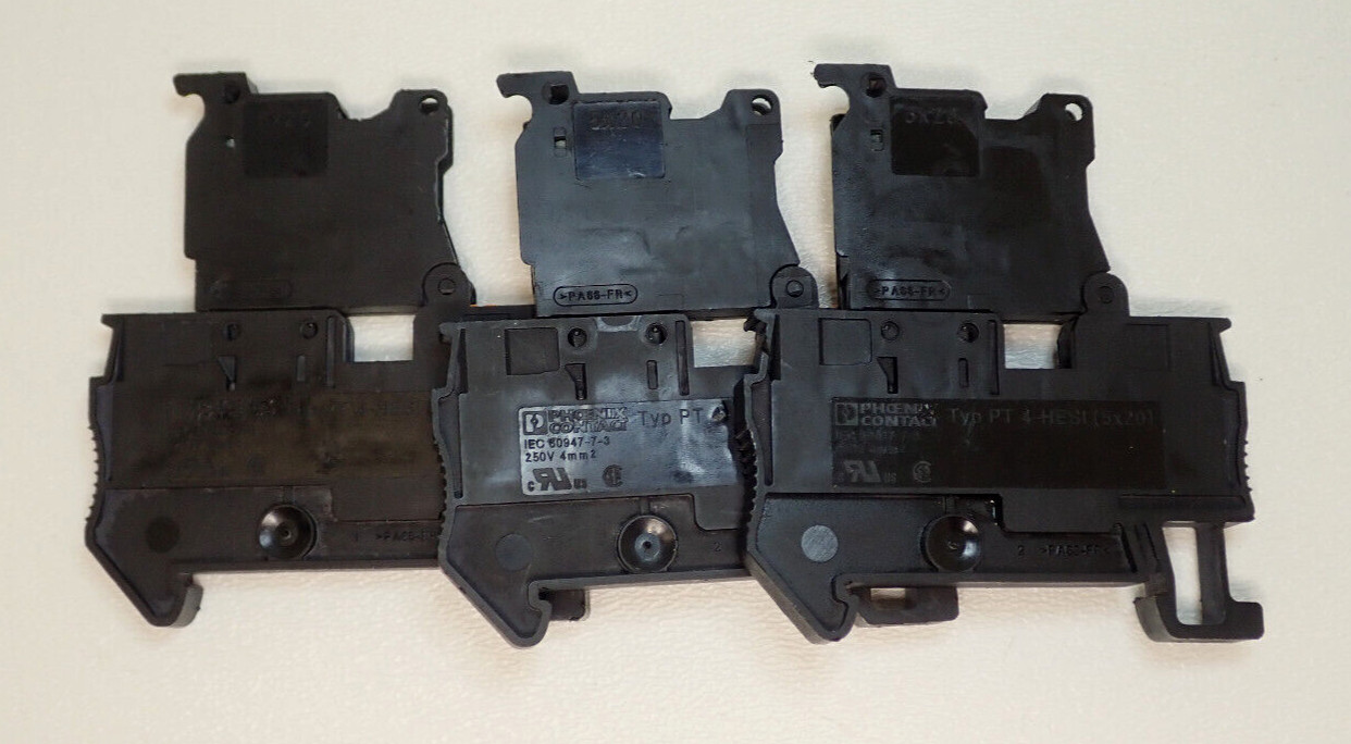 Lot of 3 - Phoenix Contact PT 4-HESI (5x20) Terminal Block