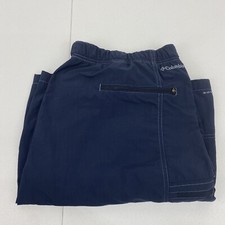 Columbia Omni Shade Shorts Men's Size 2XL Belted Water Mesh Lined Fishing Blue