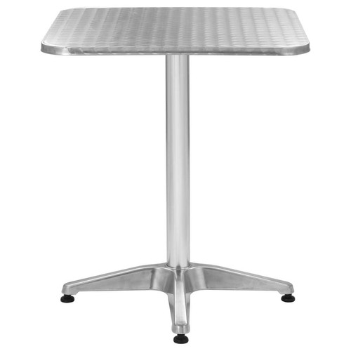 Rectangle Round Outdoor Garden Tea Coffee Table Balcony Patio Silver Aluminium - Picture 12 of 26