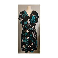 Halogen Bohemian Floral Print Dress Size Large EUC