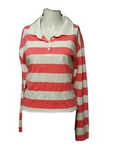 Wild fable Women NWOT X-LARGE Collar Stripped Crop Long sleeve Shirt (#j4