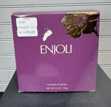 Vintage Enjoli Perfumed Dusting Powder 4 oz New with Box